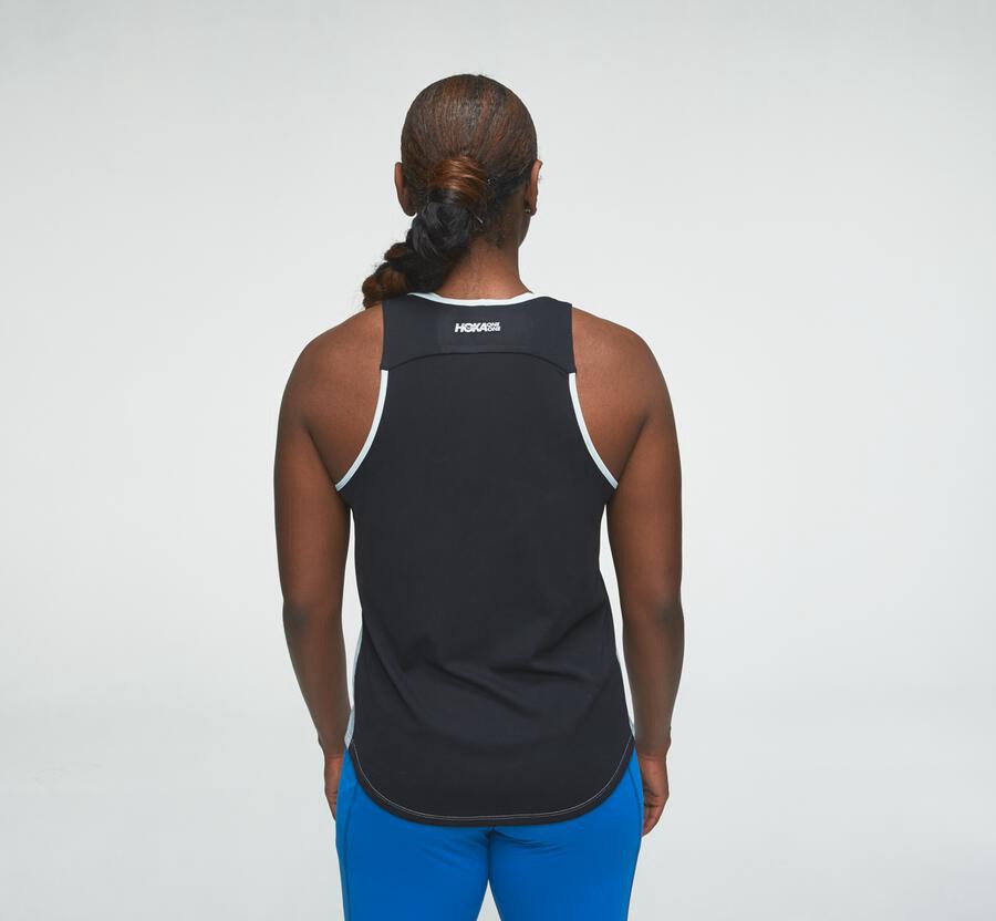 Hoka One One Top Kadın Mavi/Siyah - Performance Tank - QY8094625